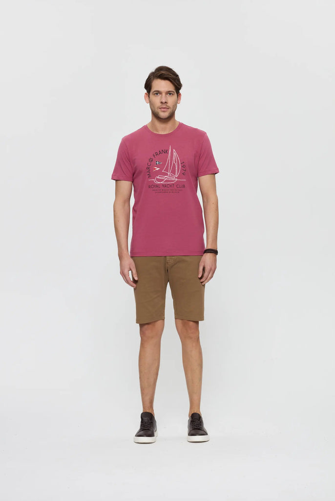 Alphonse: T-Shirt Avec Imprimé Nautique - Dark Pink