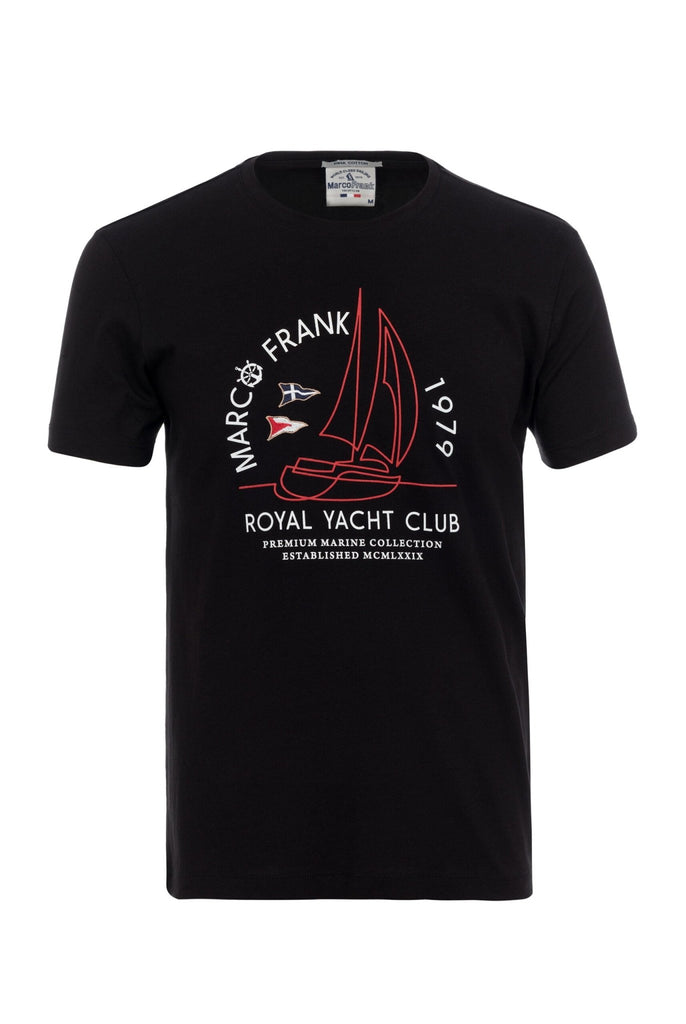 Alphonse: T-Shirt Avec Imprimé Nautique - Noir