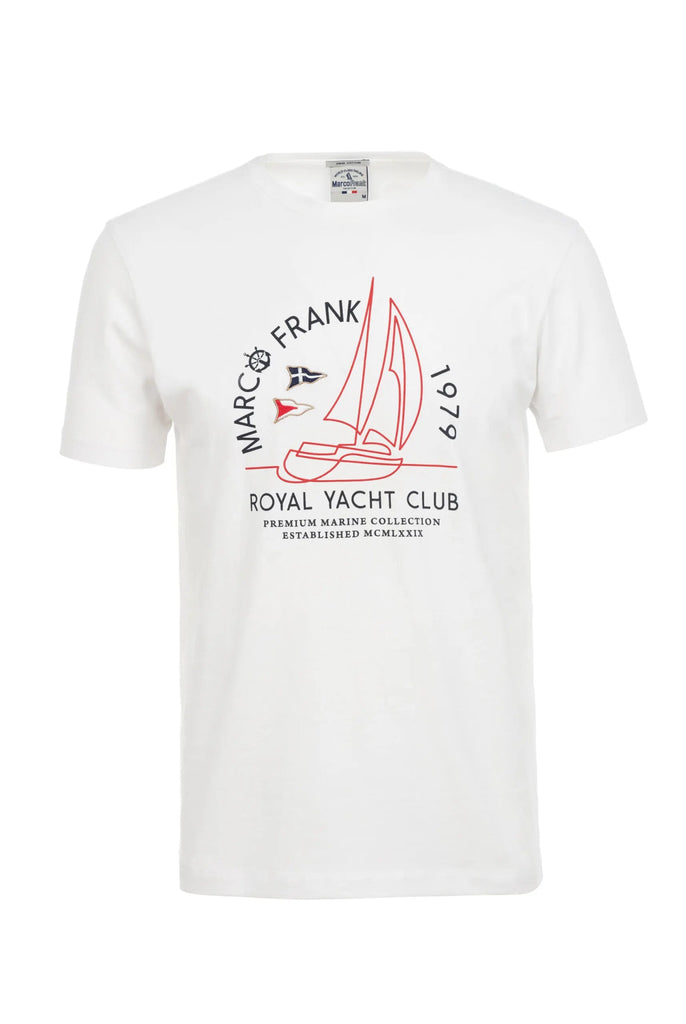 Alphonse: T-Shirt Avec Imprimé Nautique - Blanc