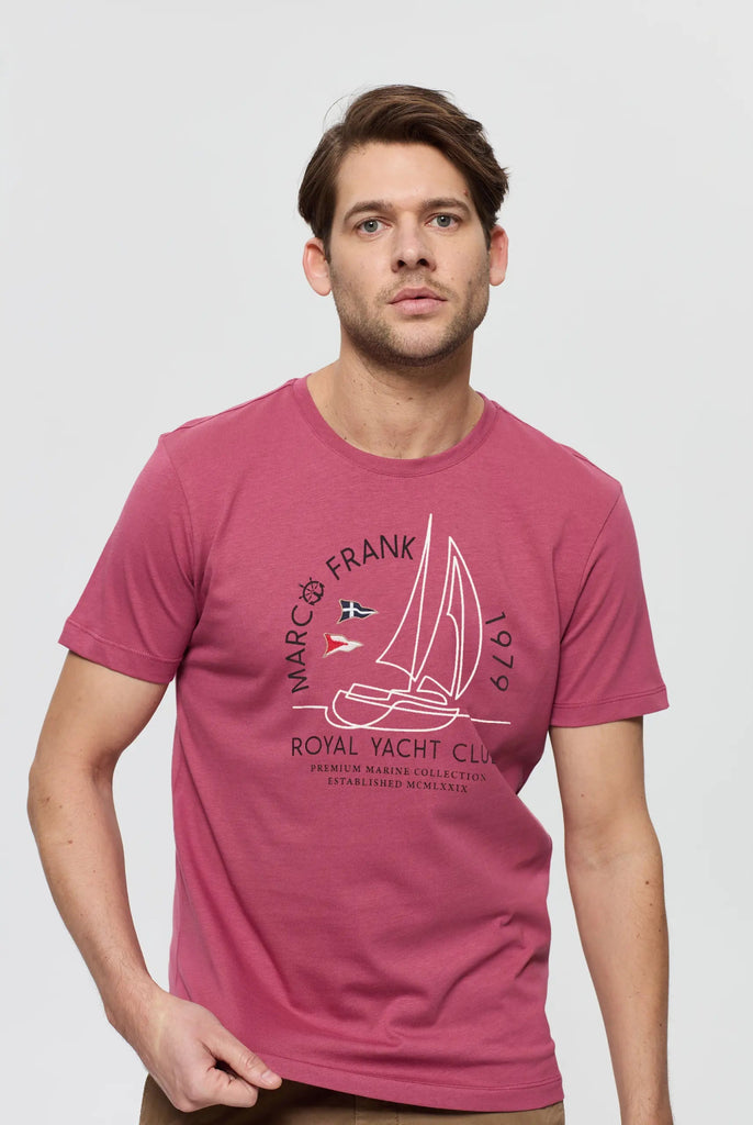 Alphonse: T-Shirt Avec Imprimé Nautique - Dark Pink