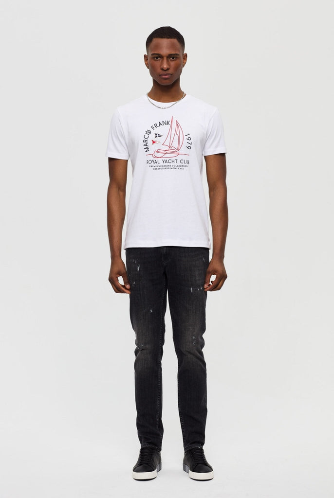 Alphonse: T-Shirt Avec Imprimé Nautique - Blanc