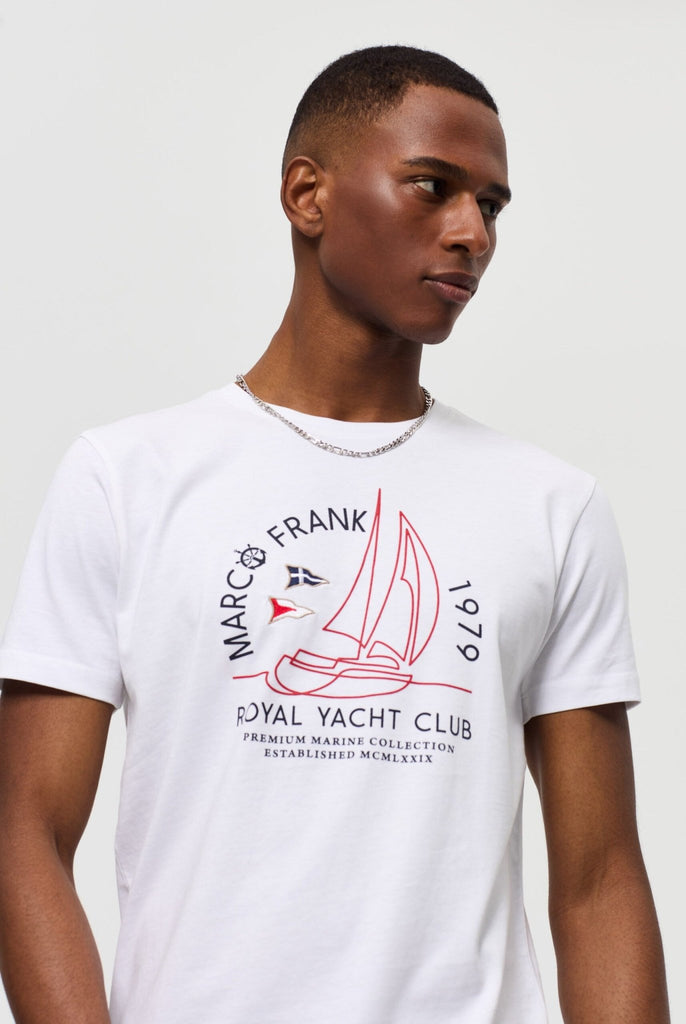 Alphonse: T-Shirt Avec Imprimé Nautique - Blanc