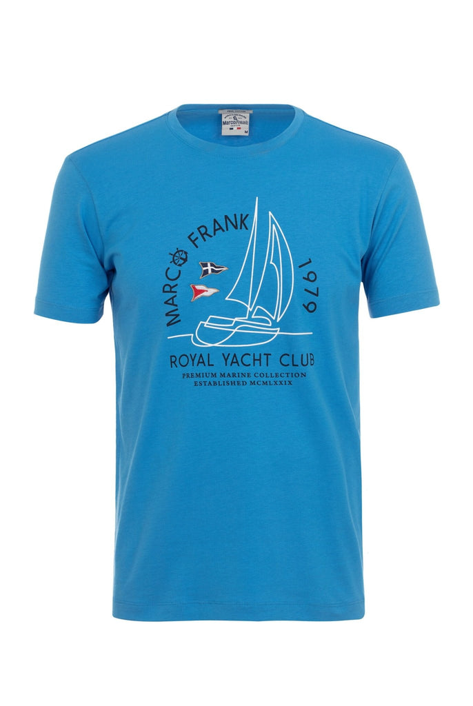 Alphonse: T-Shirt Avec Imprimé Nautique - Bleu Royal