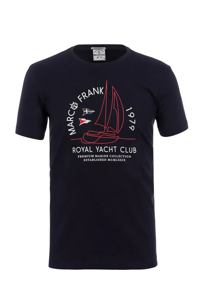 Alphonse: T-Shirt Avec Imprimé Nautique - Bleu Marine