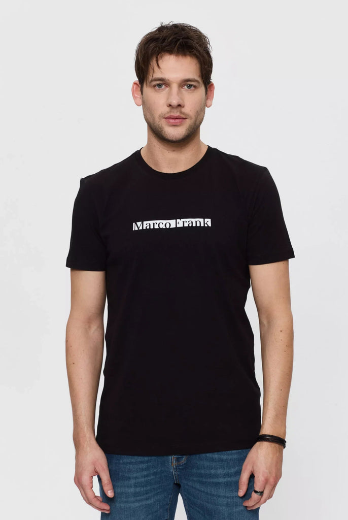Andre: T-shirt Avec Impression de Logo Marco Frank - Noir