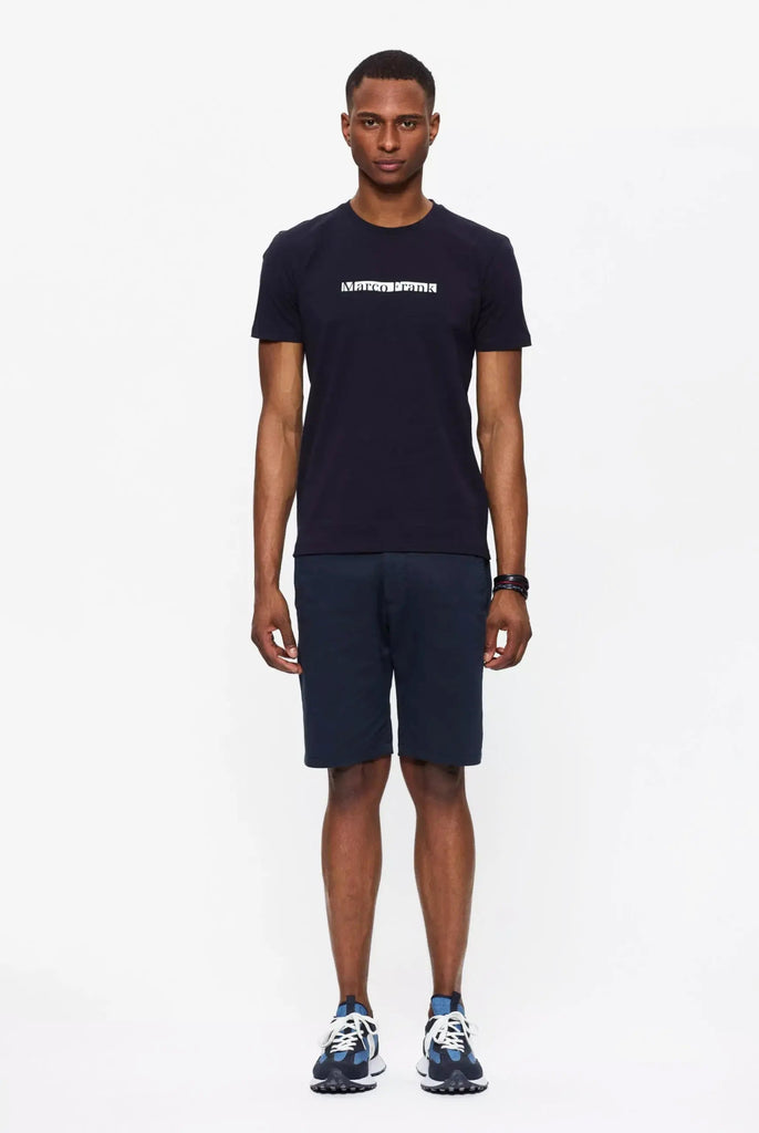 Andre: T-shirt Avec Impression de Logo Marco Frank - Bleu Marine