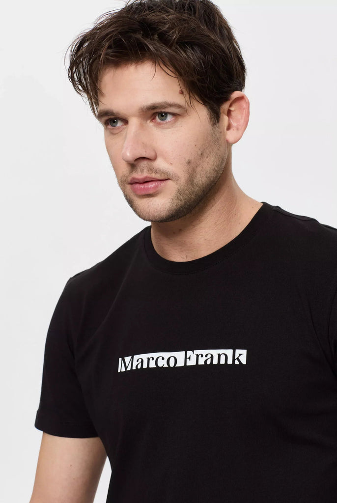 Andre: T-shirt Avec Impression de Logo Marco Frank - Noir