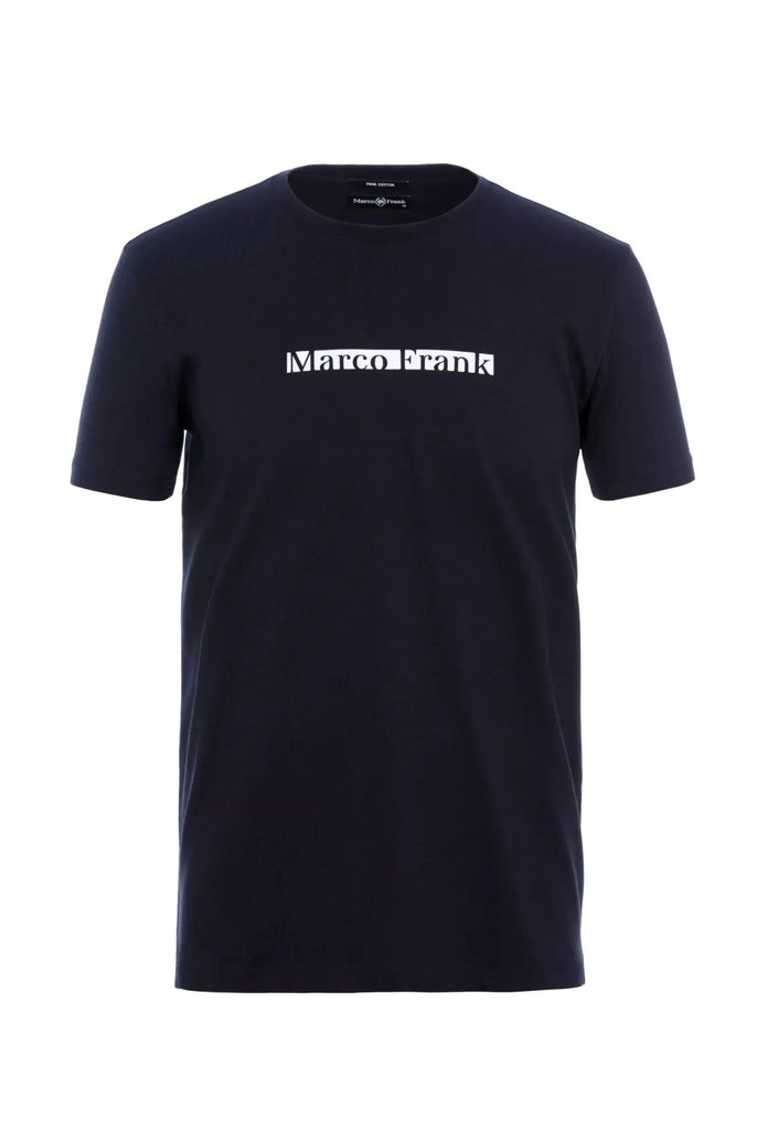 Andre: T-shirt Avec Impression de Logo Marco Frank - Bleu Marine