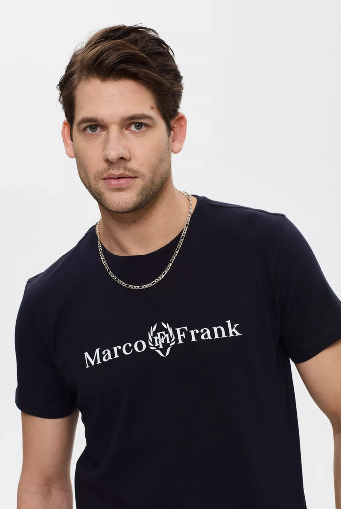 Antoine: T-shirt à Logo Couronne - Bleu Marine