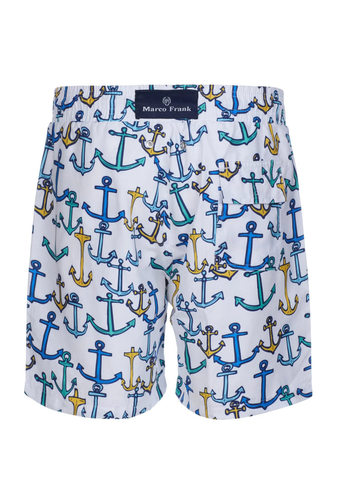 Marco Frank - Short de Bain à Imprimé Ancre, Séchage Rapide