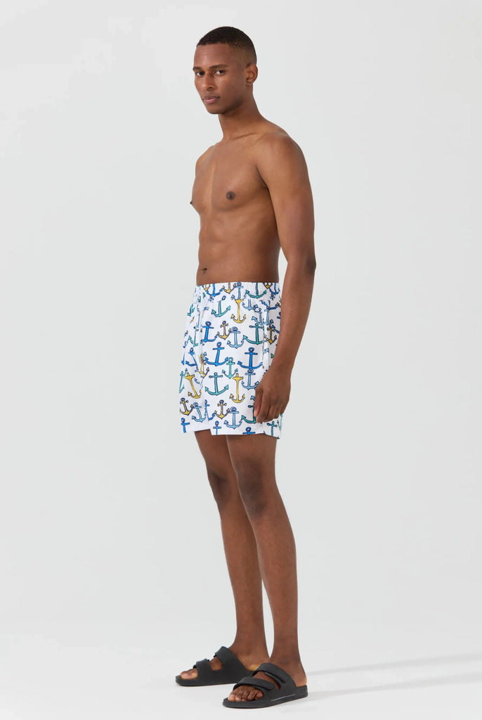 Marco Frank - Short de Bain à Imprimé Ancre, Séchage Rapide