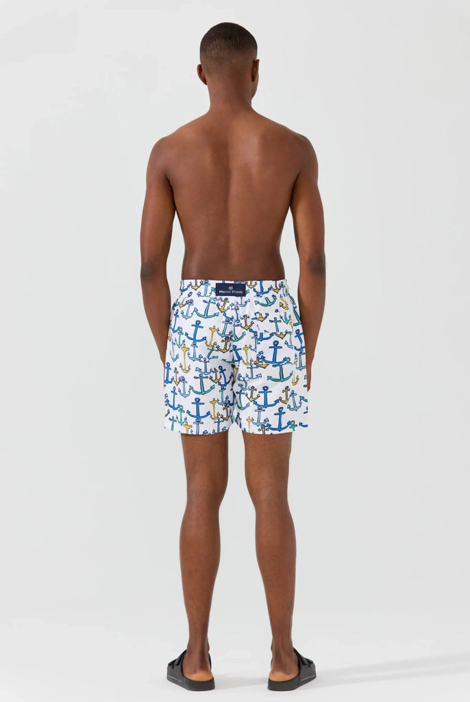 Marco Frank - Short de Bain à Imprimé Ancre, Séchage Rapide