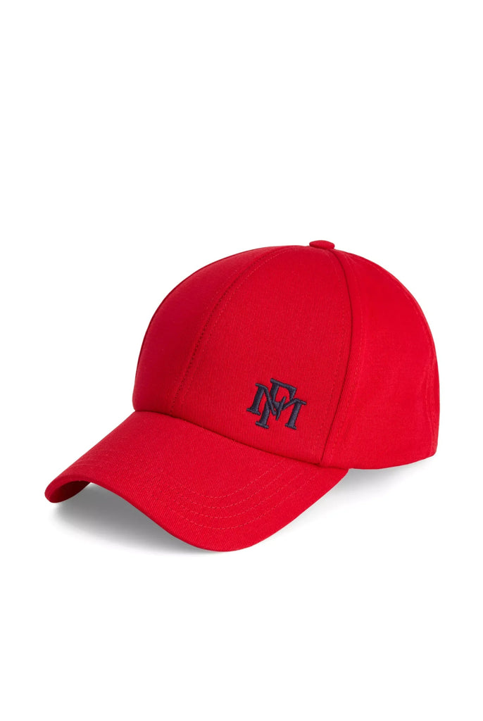 Marco Frank - Bartolome: Casquette Avec Monogramme Brodé Logo MF en Contraste - Red