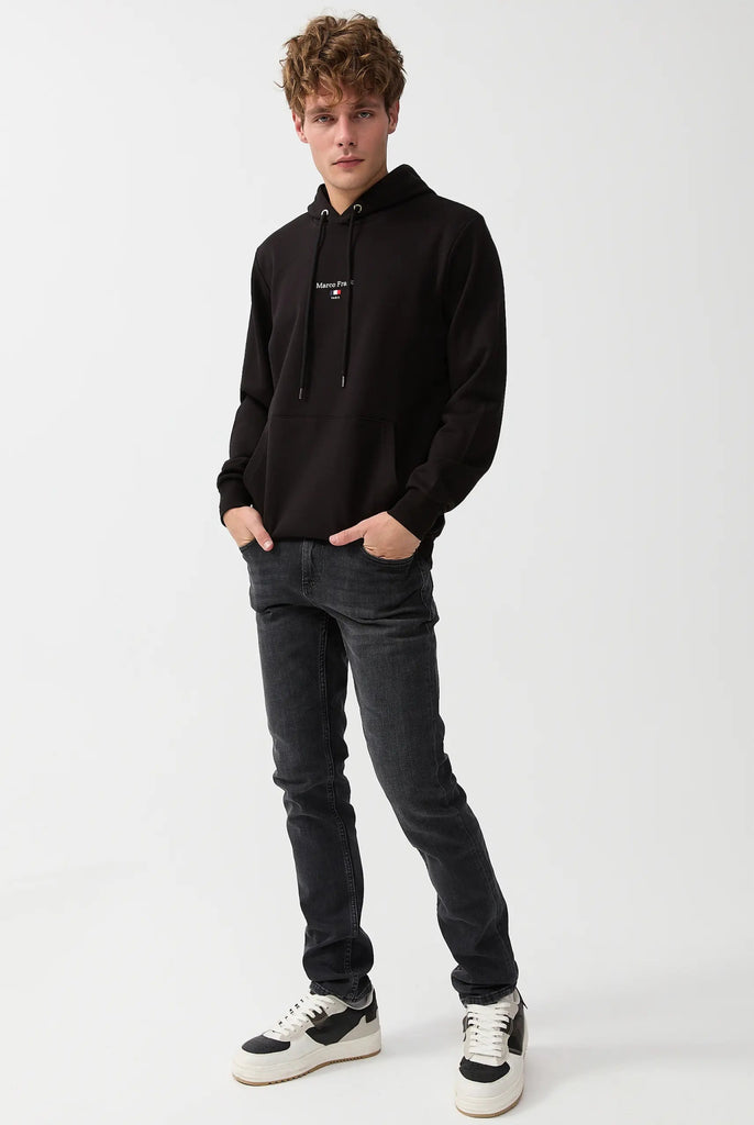 Marco Frank - Cartier Sweat Capuche Avec Logo Drapeau Brodé - Noir