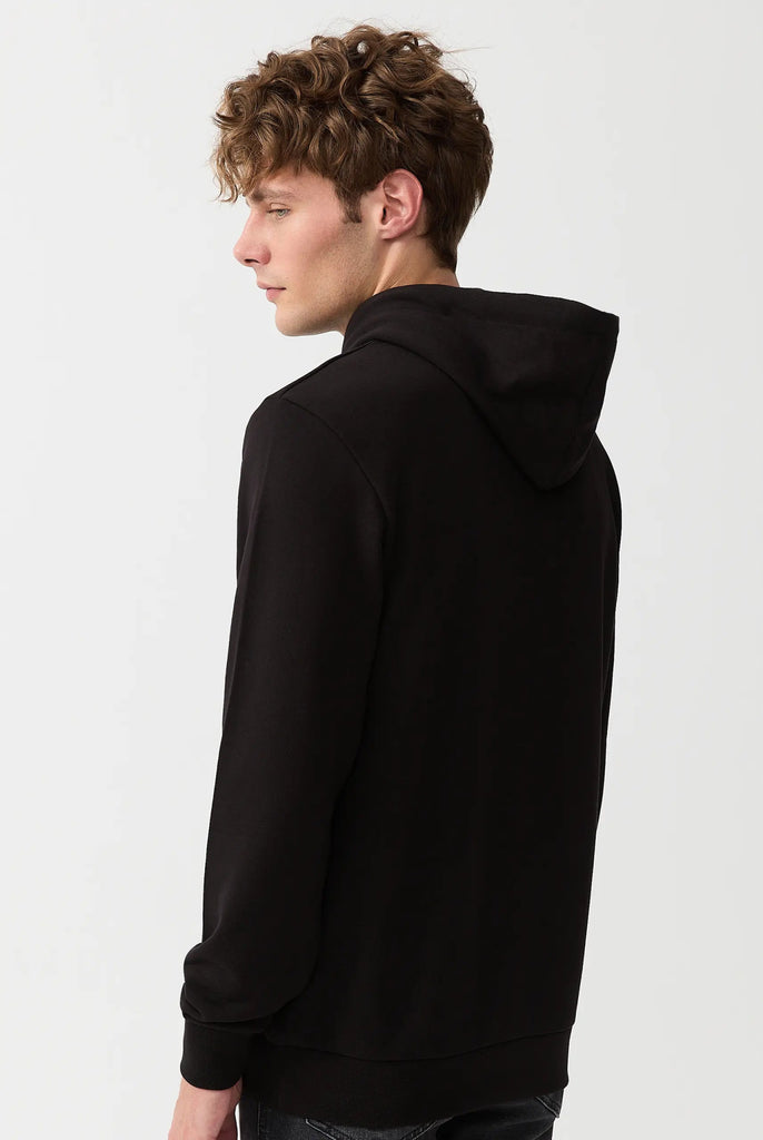 Marco Frank - Cartier Sweat Capuche Avec Logo Drapeau Brodé - Noir