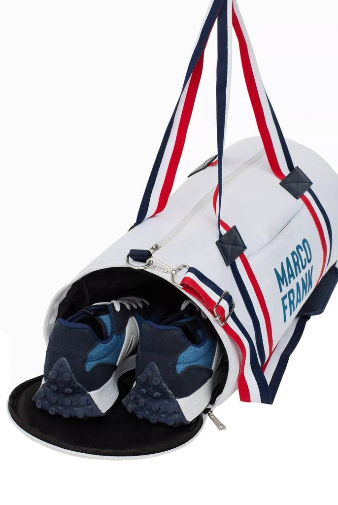 Marco Frank - Carvel: Sport Sac Avec Logo Contrasté - Blanc