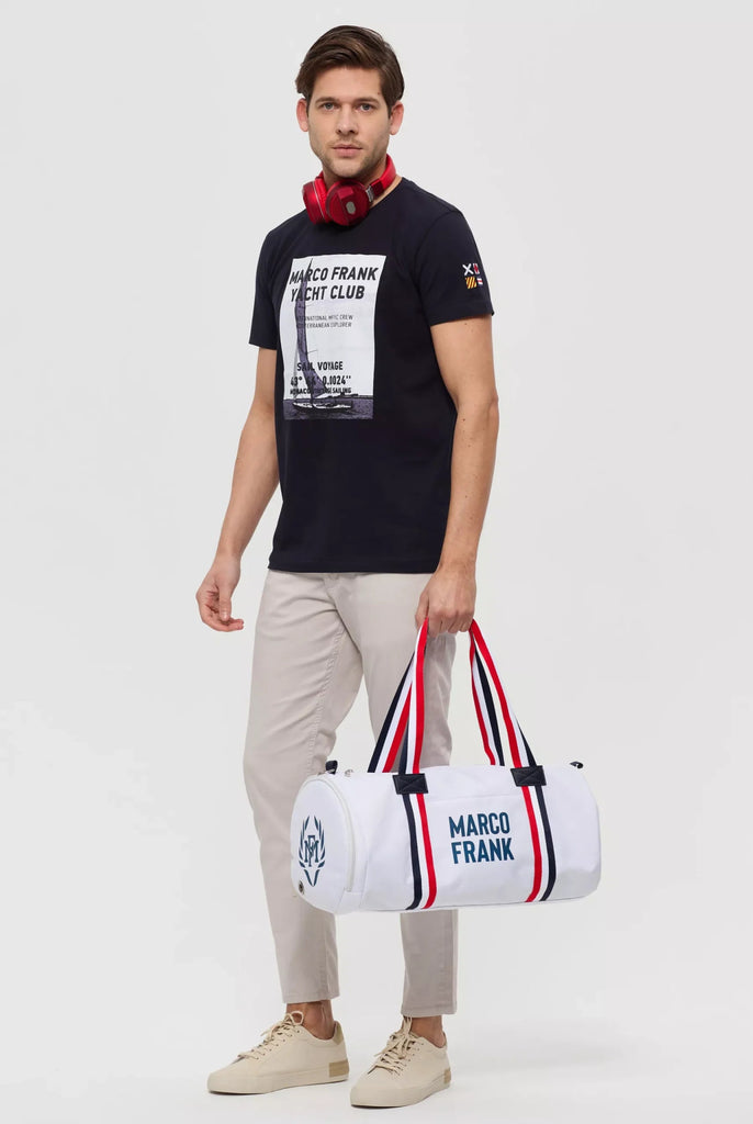Marco Frank - Carvel: Sport Sac Avec Logo Contrasté - Blanc