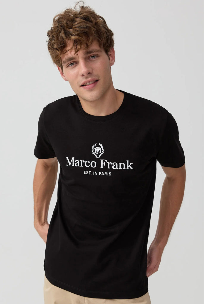 Marco Frank | Curtis: T-shirt Avec Logo Imprimé - Est. In Paris, Noir