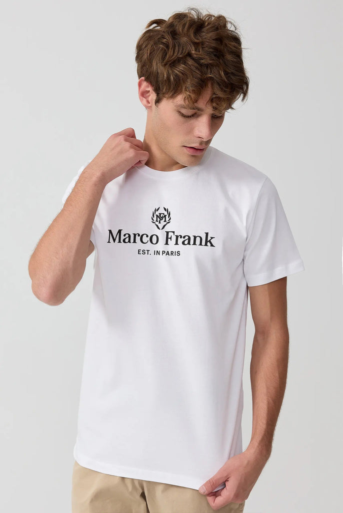 Marco Frank | Curtis: T-shirt Avec Logo Imprimé - Est. In Paris, Blanc