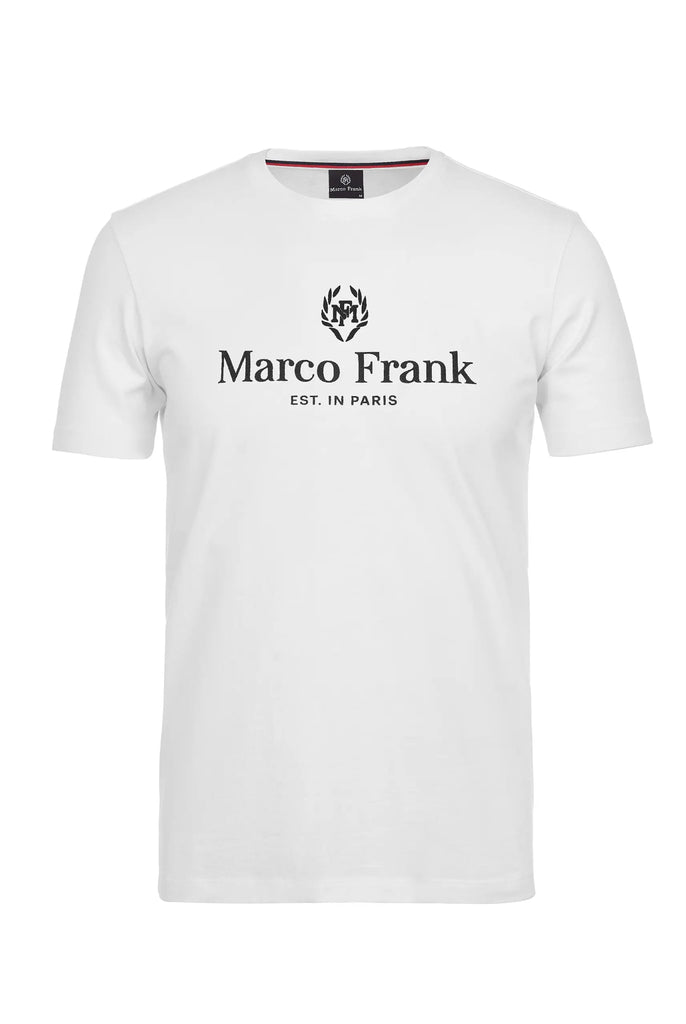 Marco Frank | Curtis: T-shirt Avec Logo Imprimé - Est. In Paris, Blanc