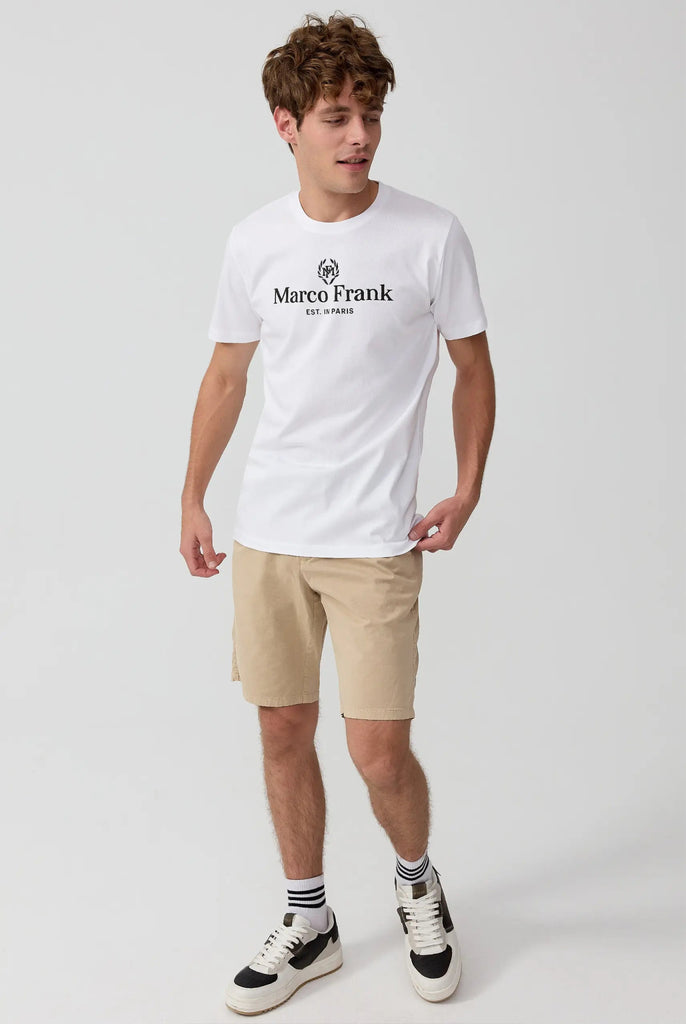 Marco Frank | Curtis: T-shirt Avec Logo Imprimé - Est. In Paris, Blanc
