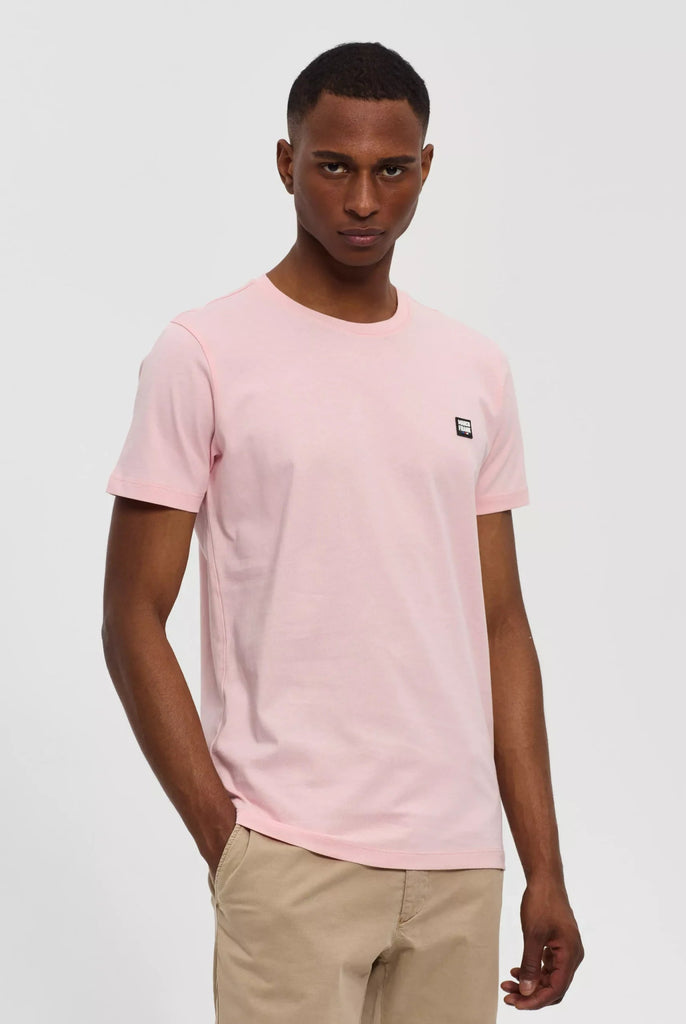 Marco Frank - Damien: T-Shirt Avec Écusson Logo en Silicone - Soft Pink