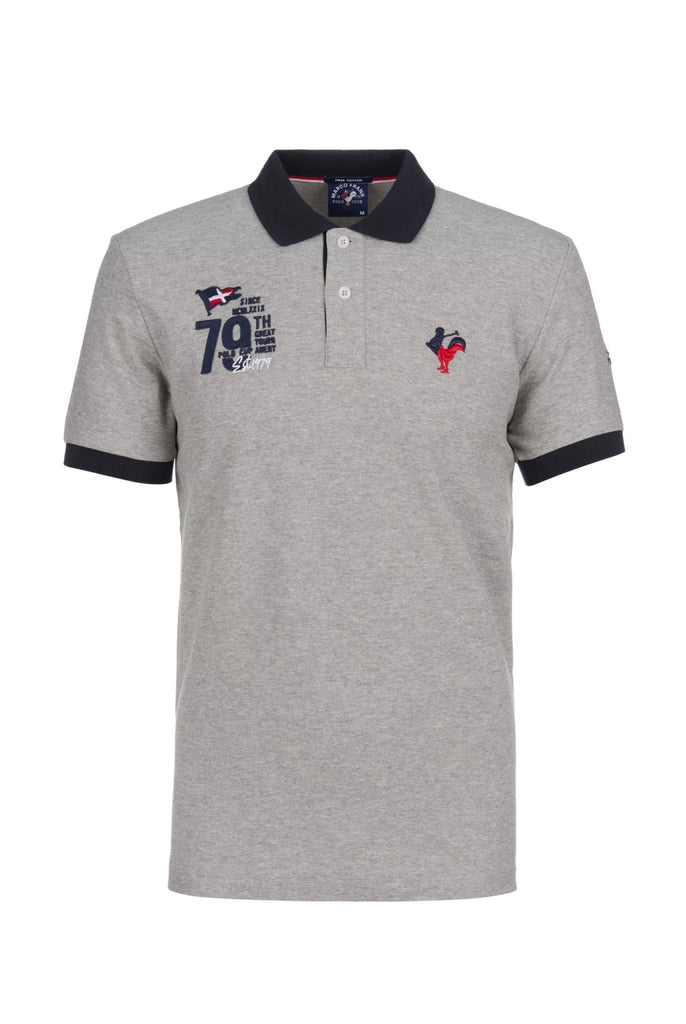 Marco Frank - Est In Paris - Édouard: Polo Avec Logo Iconique Bicolore - Gris