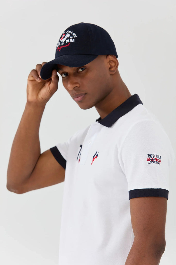 Marco Frank - Est In Paris - Édouard: Polo Avec Logo Iconique Bicolore - Blanc