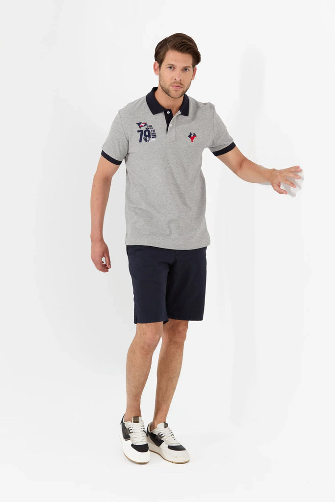 Marco Frank - Est In Paris - Édouard: Polo Avec Logo Iconique Bicolore - Gris