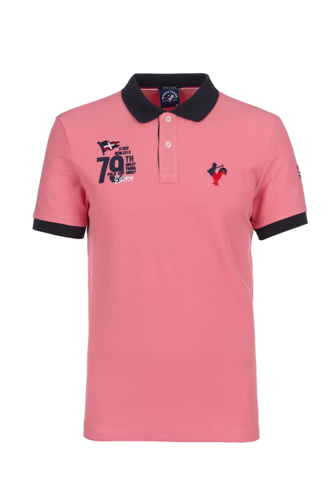 Marco Frank - Est In Paris - Édouard: Polo Avec Logo Iconique Bicolore - Rose
