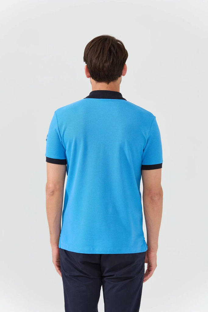 Marco Frank - Est In Paris - Édouard: Polo Avec Logo Iconique Bicolore - Bleu Royal