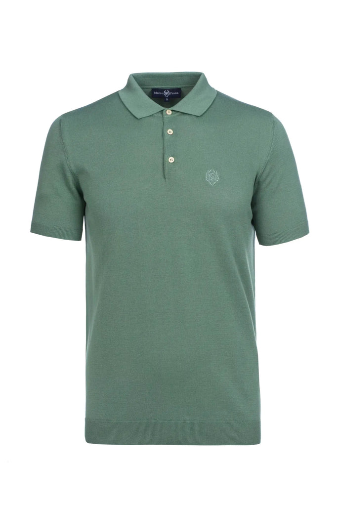 Marco Frank - Elroy: Pull Polo Avec Logo Couronne Brodé - Kaki