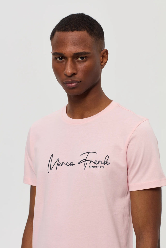 Fabien: T-shirt Avec Logo Manuscrit - Marco Frank