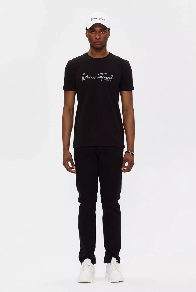 Marco Frank - Fabien: T-shirt Avec Logo Manuscrit - Noir