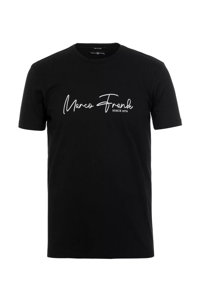 Marco Frank - Fabien: T-shirt Avec Logo Manuscrit - Noir