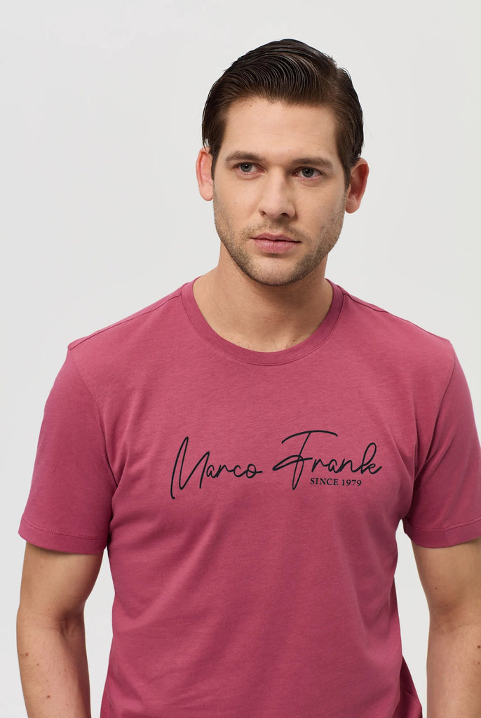 Fabien: T-shirt Avec Logo Manuscrit - Marco Frank