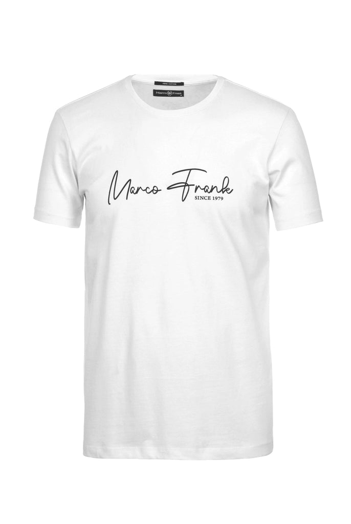 Fabien: T-shirt Avec Logo Manuscrit - Marco Frank