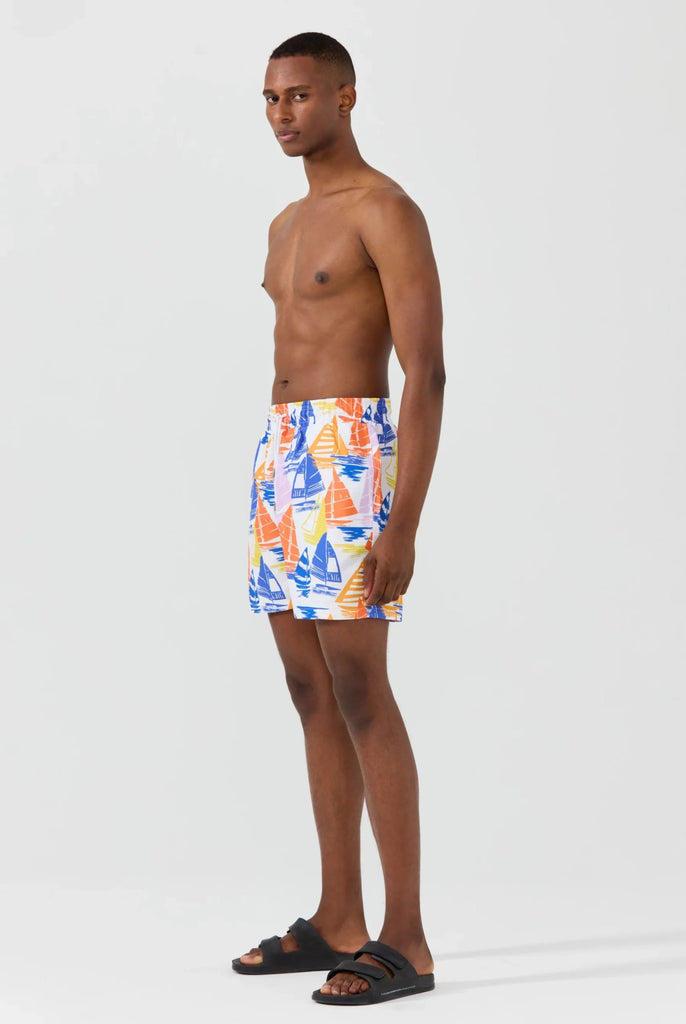 Marco Frank- Fabrice: Short de Bain à Imprimé Voile, Séchage Rapide
