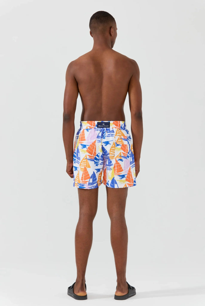 Marco Frank- Fabrice: Short de Bain à Imprimé Voile, Séchage Rapide