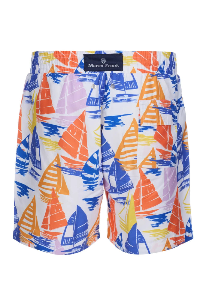 Marco Frank- Fabrice: Short de Bain à Imprimé Voile, Séchage Rapide