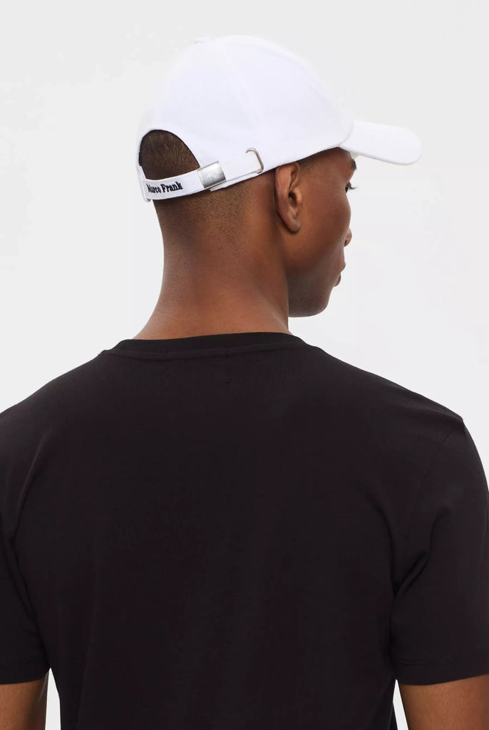 Marco Frank - Gustavo: Casquette Avec Logo Contrasté Écrit À La Main - Blanc