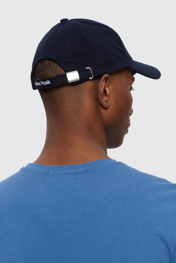Marco Frank - Guzman: Casquette Avec Logo Couronne Brodé en Contraste - Bleu Marine