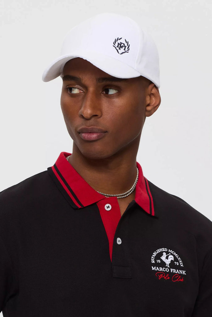 Marco Frank - Guzman: Casquette Avec Logo Couronne Brodé en Contraste - Blanc