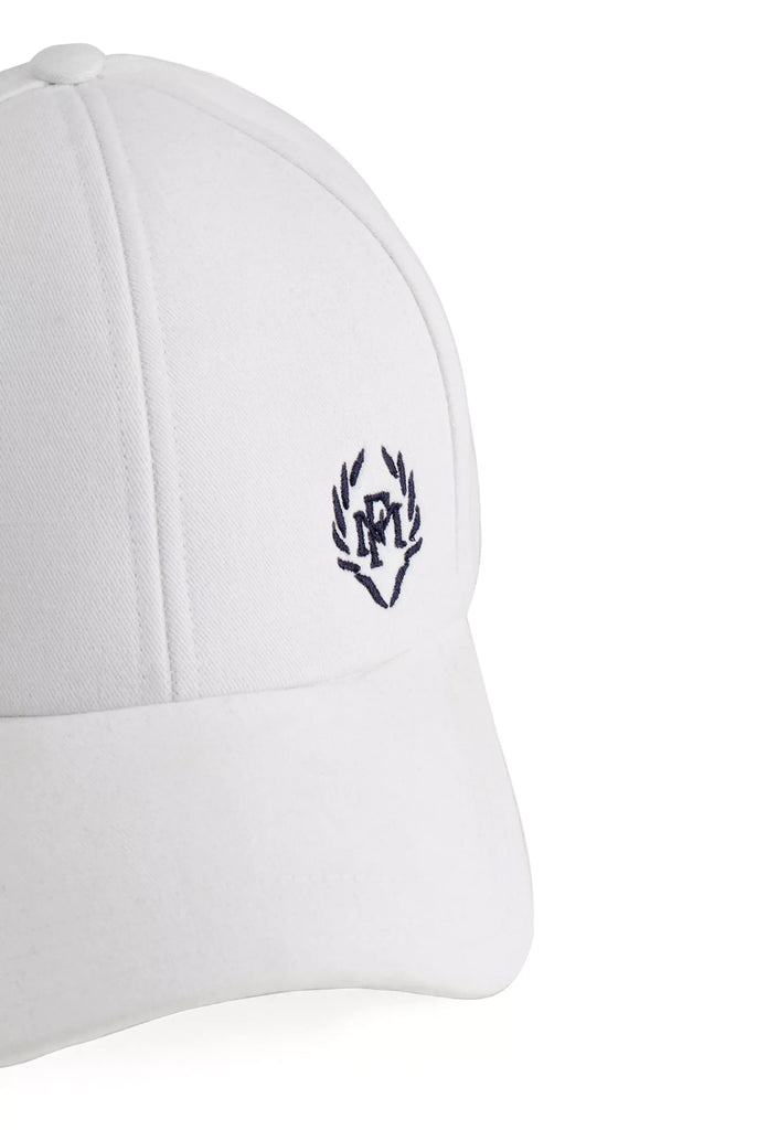 Marco Frank - Guzman: Casquette Avec Logo Couronne Brodé en Contraste - Blanc