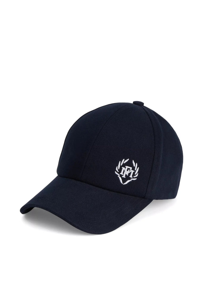 Marco Frank - Guzman: Casquette Avec Logo Couronne Brodé en Contraste - Bleu Marine