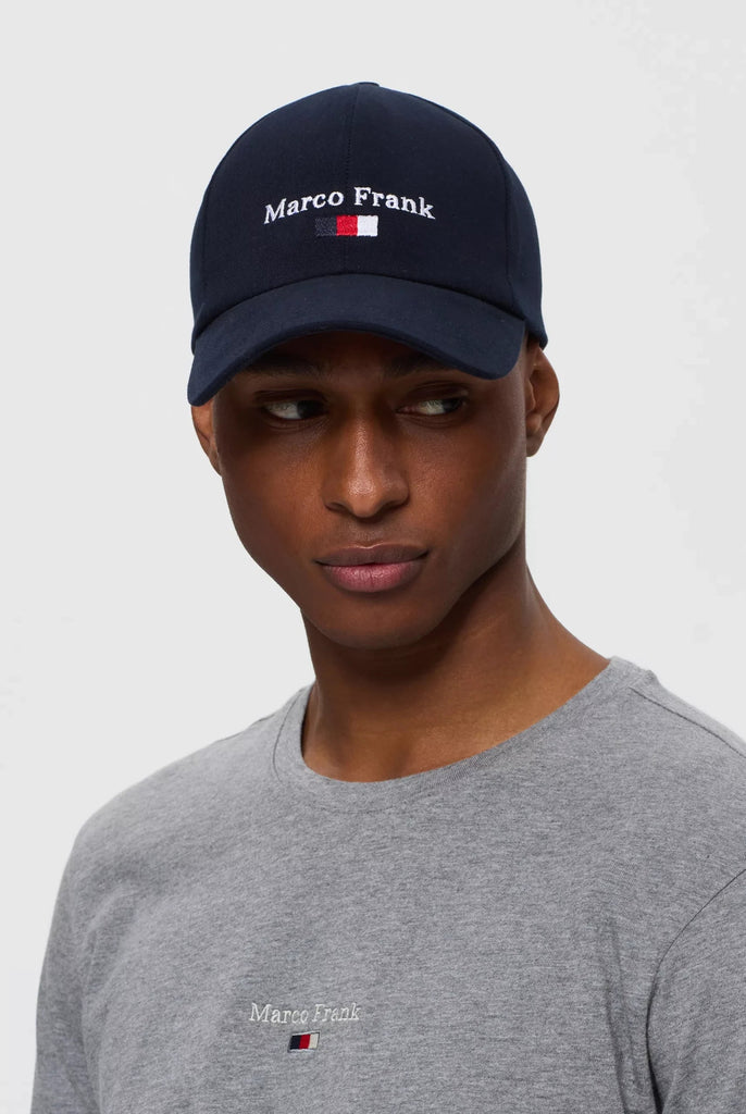 Marco Frank - Harlequin: Casquette Avec Drapeau Broderie - Bleu Marine