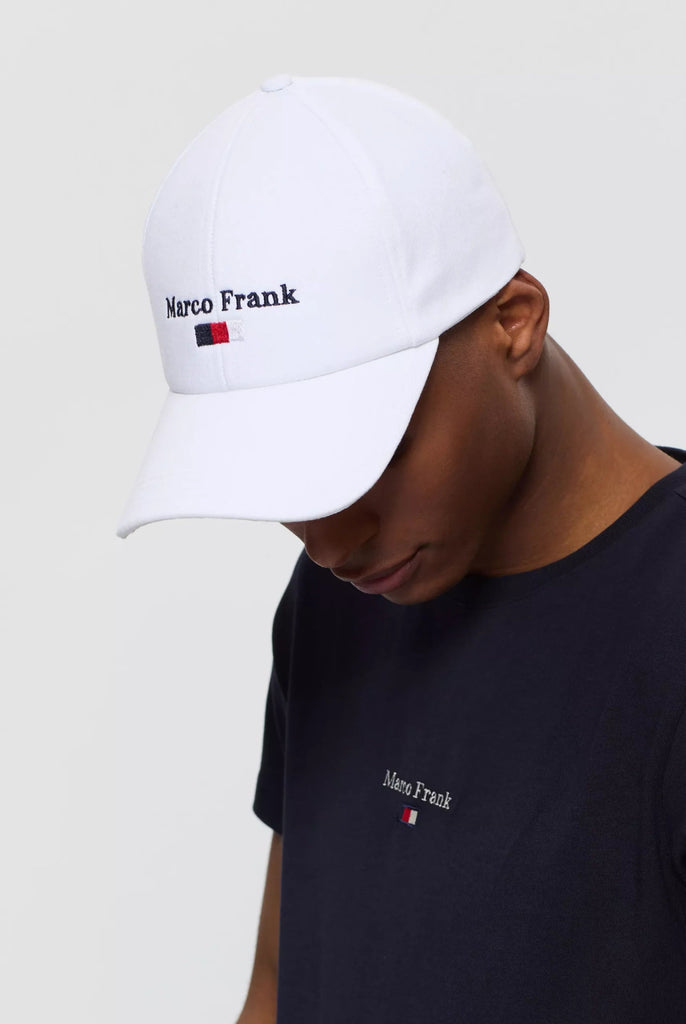 Marco Frank - Harlequin: Casquette Avec Drapeau Broderie - Blanc