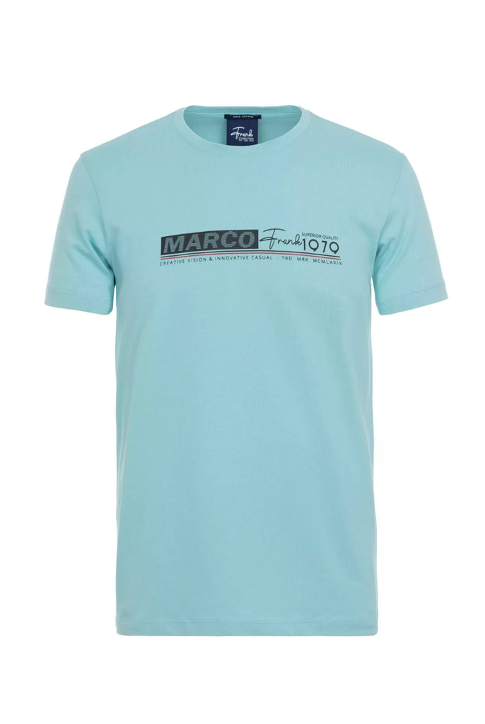 Marco Frank - Henri: T-shirt Avec Logo Imprimé - Bleu