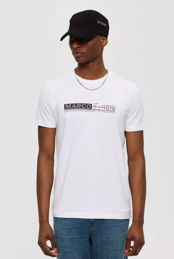 Marco Frank - Henri: T-shirt Avec Logo Imprimé - Blanc