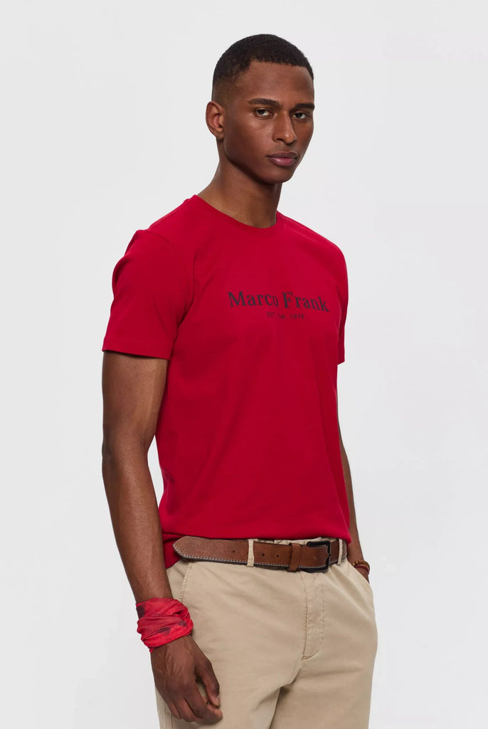 Marco Frank - Est In Paris - Jacques: T-Shirt Avec Logo Imprimé - Rouge